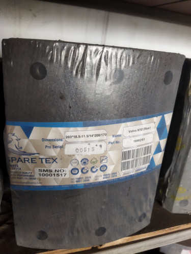 لنت ترمز عقب ولوو N10 کوتاه بلند اسپارتکس